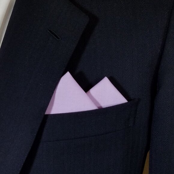 New - Soft Purple Cotton Pre-Folded Pocket Square Handkerchief Insert - Picture 2 of 7